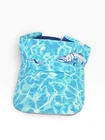 Get Reel Get Fish Skeleton Adjustable Strap Hat Visor Blue Water Grouper Shrimp