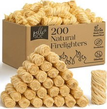 Pelle & Sol 200 Natural Firelighters – Long Burning Fire Lighters 200 Pack  0.10 per lighter