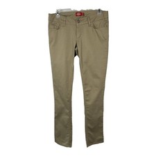 Dickies Girl Khaki 5 Pocket Work Pant Vtg Low Rise Straight Leg Sz 6 30x32 Y2K