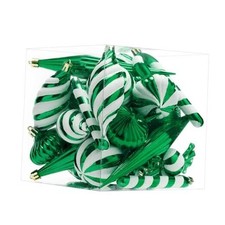 Christmas Ball Ornaments Set Shatterproof Christmas Tree Ornaments 24 PCS Green