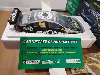Signed 2018 Season Car Craig Lowndes 1:18