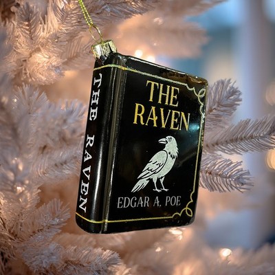 The Raven by Edgar Allan Poe Christmas Tree Ornament, Bookish Ornament, Gothic