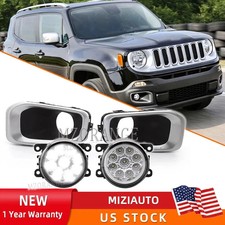 Led Bumper Fog Lights Driving Lamps W Cover Bezel For Jeep Renegade 2015-2018 Led Bumper Fog Lights Driving Lamps W Cover Bezel For Jeep Renegade 2015-2018