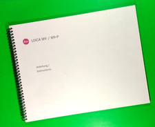 Owners Manual for Leica M9 M9P Camera 92 Pages W/Clear Covers 