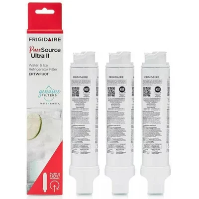 3 PACK NEW Frigidaire EPTWFU01 Pure Source Ultra II Refrigerator Water Filter