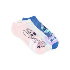 NEW Disney LILO  STITCH No Show Socks 3 Pairs Women's Shoe Size 4-10 NWT