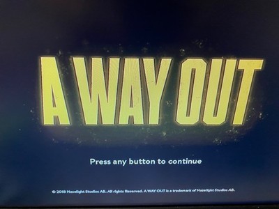 A Way Out Sony PS4 2018 PlayStation Game *TESTED