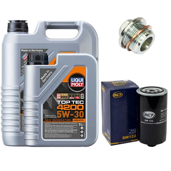 MotoröL Filter Set Top Tec 4200 5W-30 6 Liter + Schraube FüR VW Transporter IV-image