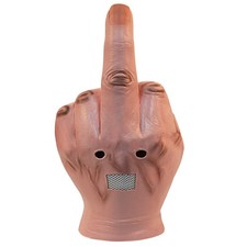 Middle Finger Funny Head Mask Costume Party Prop Adult Large
