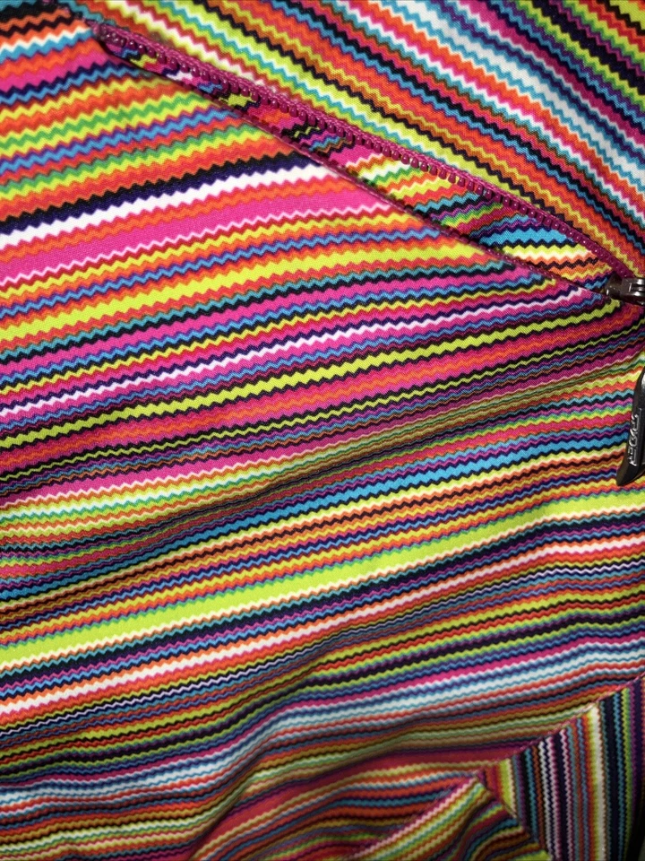 彩虹滑雪裤复古多色儿童尺寸 14 内缝 28 英寸腰 28 英寸 — 第 3/4 张图片