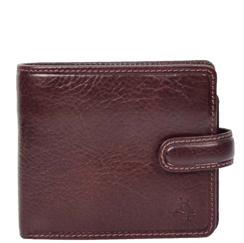 Mens Luxurious Leather Wallet Handmade Rich Brown RFID Blocking Gift Boxes - Picture 2 of 7