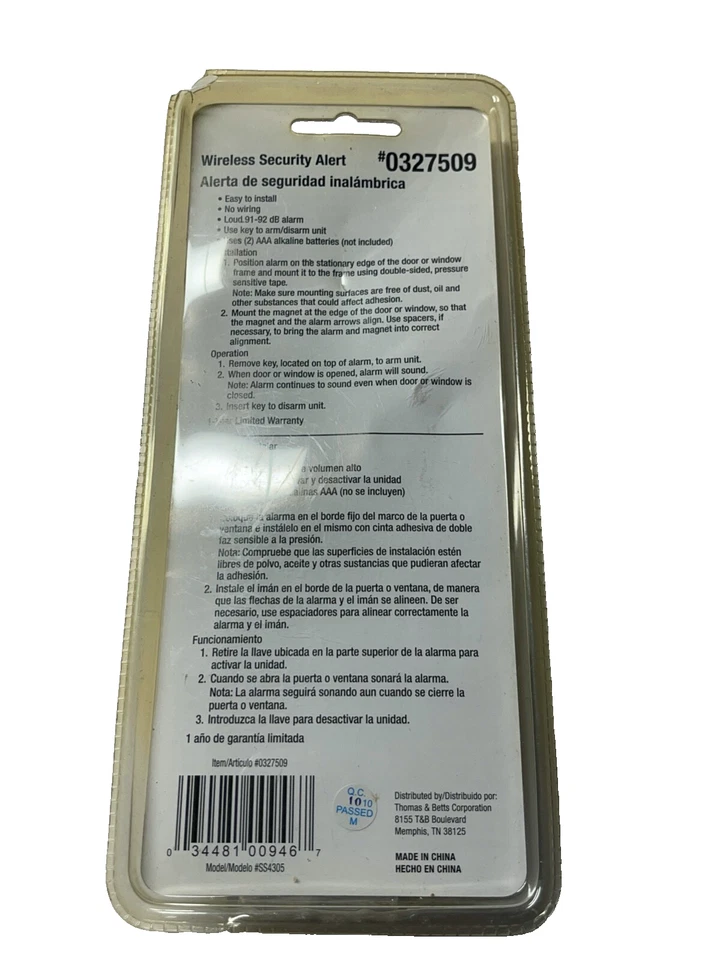 Utilitech Wireless Window / Door Security Alert  NOS - Image 4 of 4