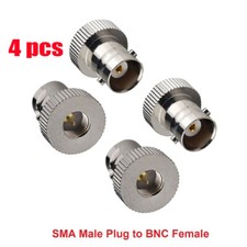 4PCS SMA Male Plug to BNC Female Jack RF Coaxial Adapter Connector