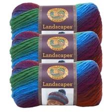 (3 Pack) Lion Brand Yarn 545-205AH Landscapes Yarn, Apple Orchard