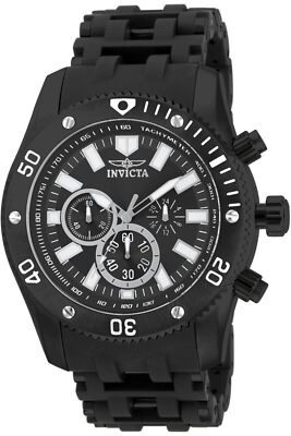 Invicta Sea Spider Herren 50mm Chronograph Uhr Quarz schwarzes Zifferblatt 14862