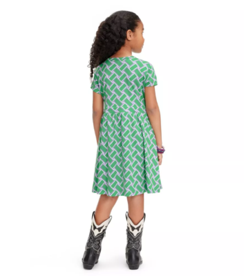 short green dress target 24sevenKid Girls Short Sleeve Pleated Midi Dress-Green-S