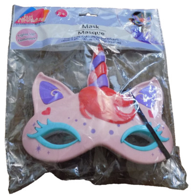 Unicorn Light-Up 3D Plastic Mask Kids Adults For Costume Party Playing Dress Up