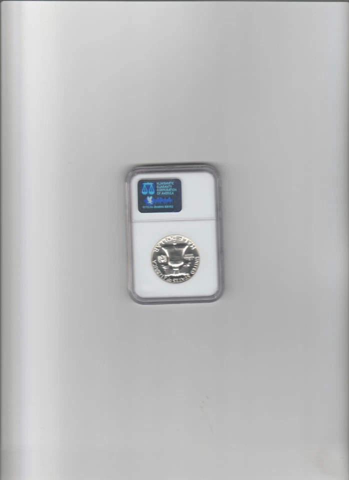Medio dólar Franklin 1958 NGC PR 67 plata, prueba certificada 67 moneda de plata 50C Foto 4 de 4
