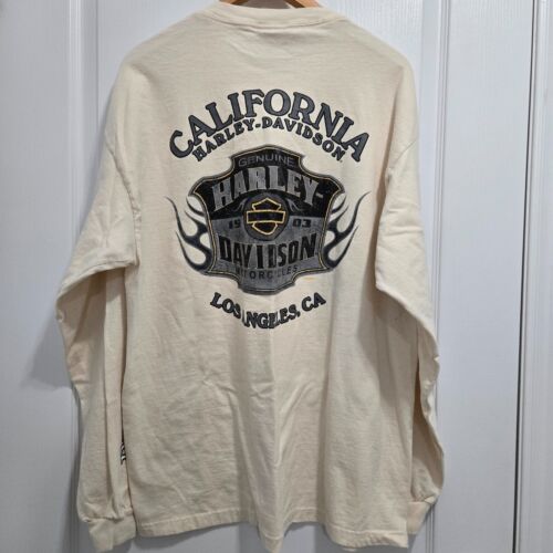 Harley Davidson T-Shirt Herren Extra Large Paper Girl Moto Biker Langarm Baumwolle - Bild 6 von 9