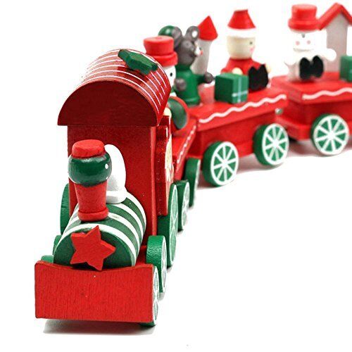 Train Petit Train en Bois 32cm Décoration Jeu Noël Christmassy Idée - Photo 1/1