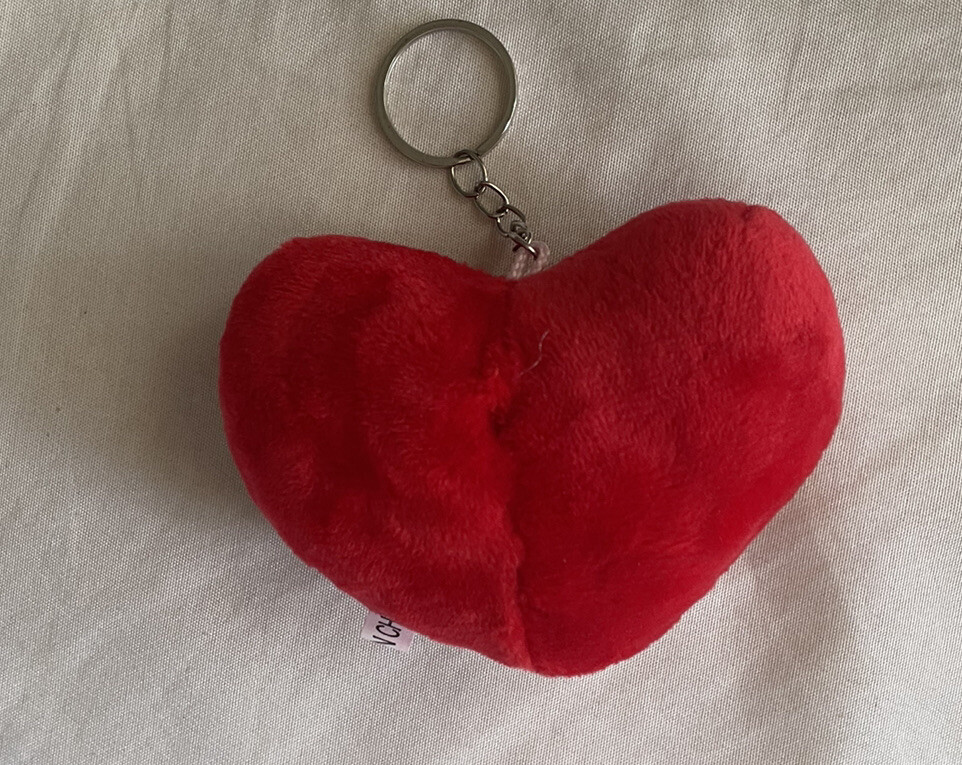 BTS BT21 TATA V KIM TAEHYUNG KEYCHAIN BANGTAN HEART RED CUTE SOFT