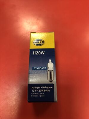 Hella H20W T2.75 Halogen Bulb 12V 20W BA9s Base - 1 Bulb