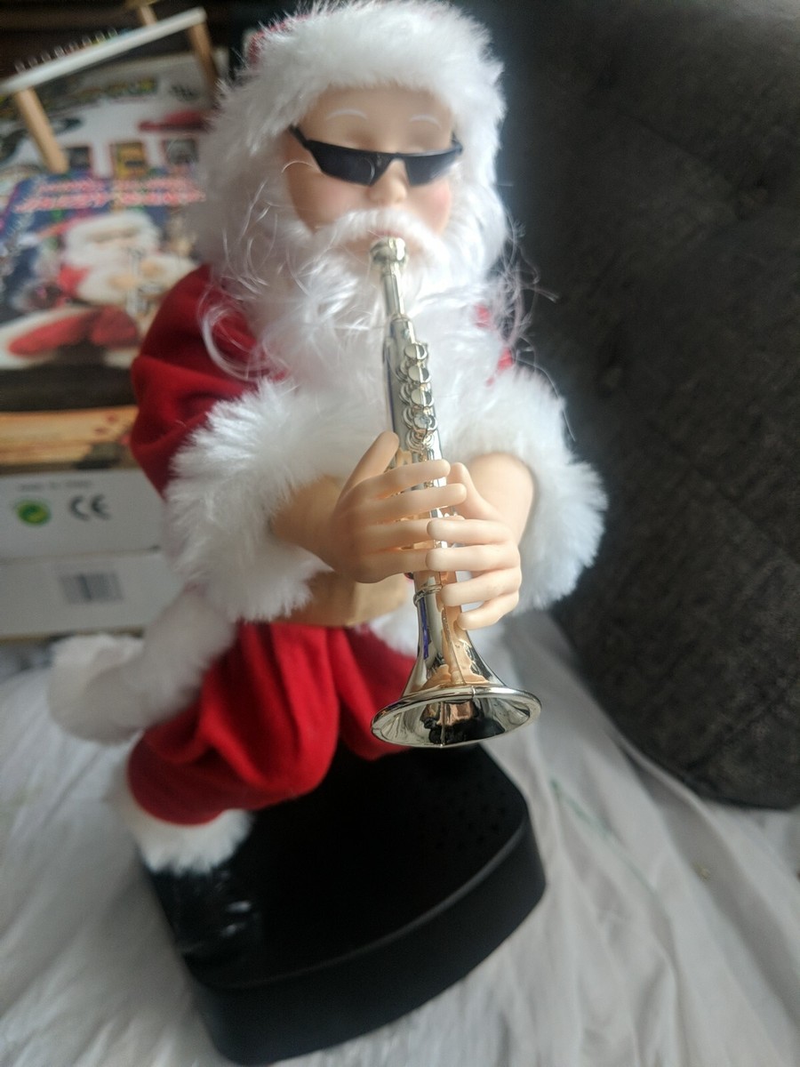 Vintage Jazzy Santa Claus- Saxophone Christmas Jazzy Santa Tested