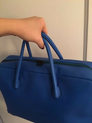 Isaac Reina Bond satchel messenger bag in cyan | eBay