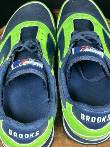 Scarpe da passeggio Brooks da corsa da uomo taglia 9 1101781D341 verde lime blu navy - Foto 9 di 10