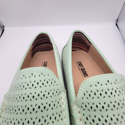 New not Box Stacy Addams Loafers Perforated Shoes Mens Suede  display picture 1