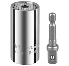 Hanpure Universal Socket Tool - Set With Power Drill Adapter (7-19mm)