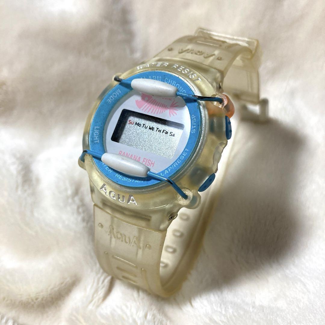BANANA FISH Original Watch Digital Vintage Aqua Clear Japan BANANA FISH Original Watch Digital Vintage Aqua Clear Japan