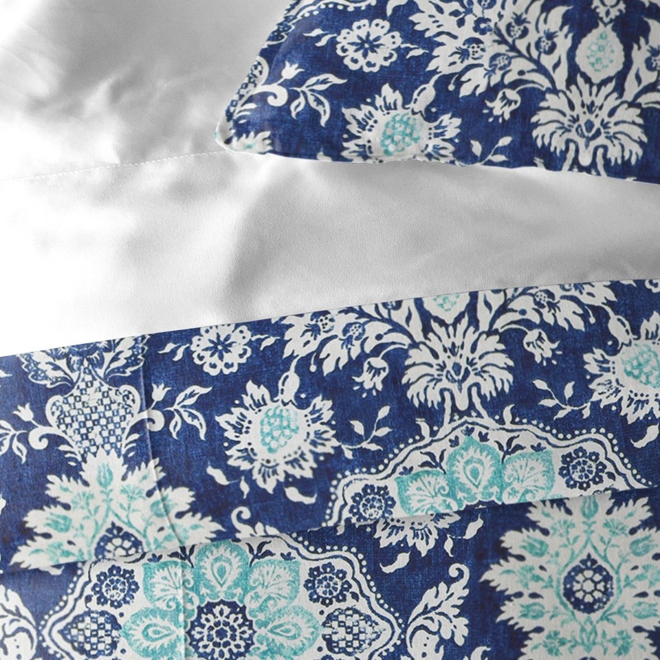 Osha Blue/Aqua Duvet Cover and Pillow Sham(s) Set eBay