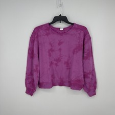 Member's Mark Tie Dye Relaxed Fit Lightweight Sweatshirt Pink Size Medium