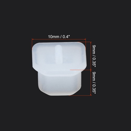 25pcs USB Type B Port Plugs Covers Anti Dust Protector for USB Female End, Clear - Zdjęcie 2 z 4
