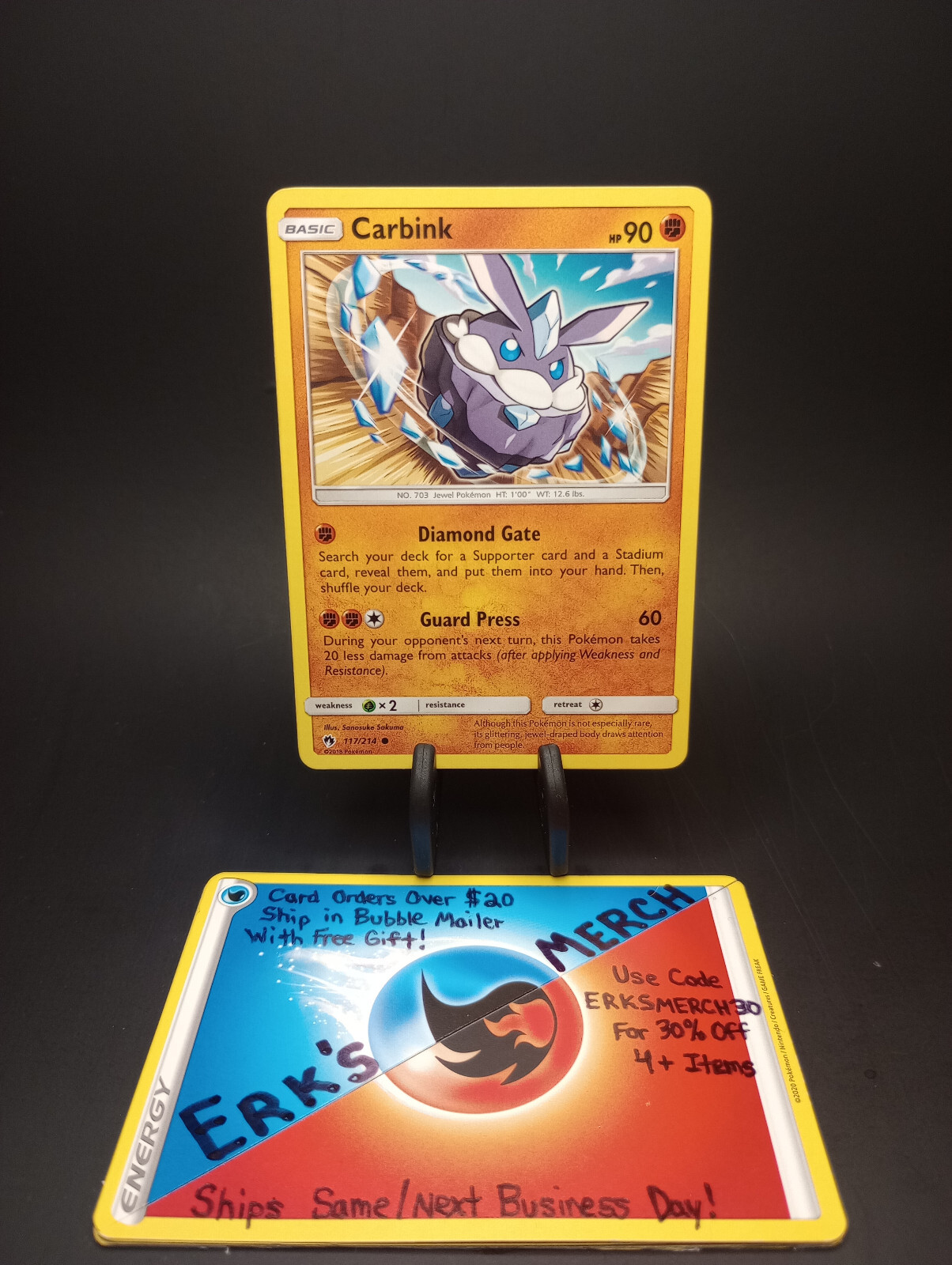 Carbink 117/214 Lost Thunder NM Regular Common Pokemon Card 