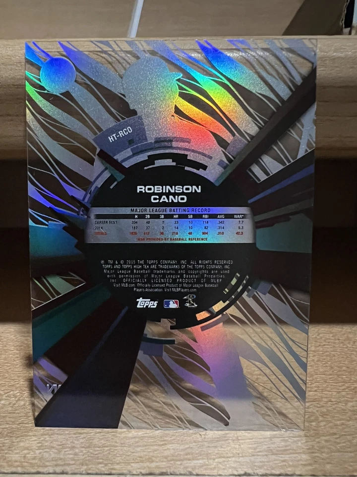 2015 Topps High Tek Baseball Robinson Cano Grass Pattern Mariners Card HT-RCO - Image 2 of 2