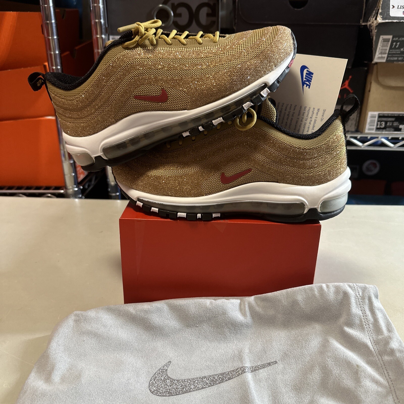 Nike wmns air max 97 lx swarovski metallic gold 2025 Nike wmns air max 97 lx swarovski metallic gold 2025
