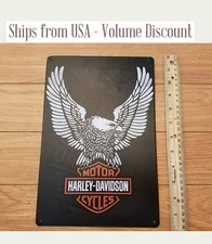 Harley Sign Metal Harley Davidson Sign Eagle Harley Motorcycle Sign Harley Tin