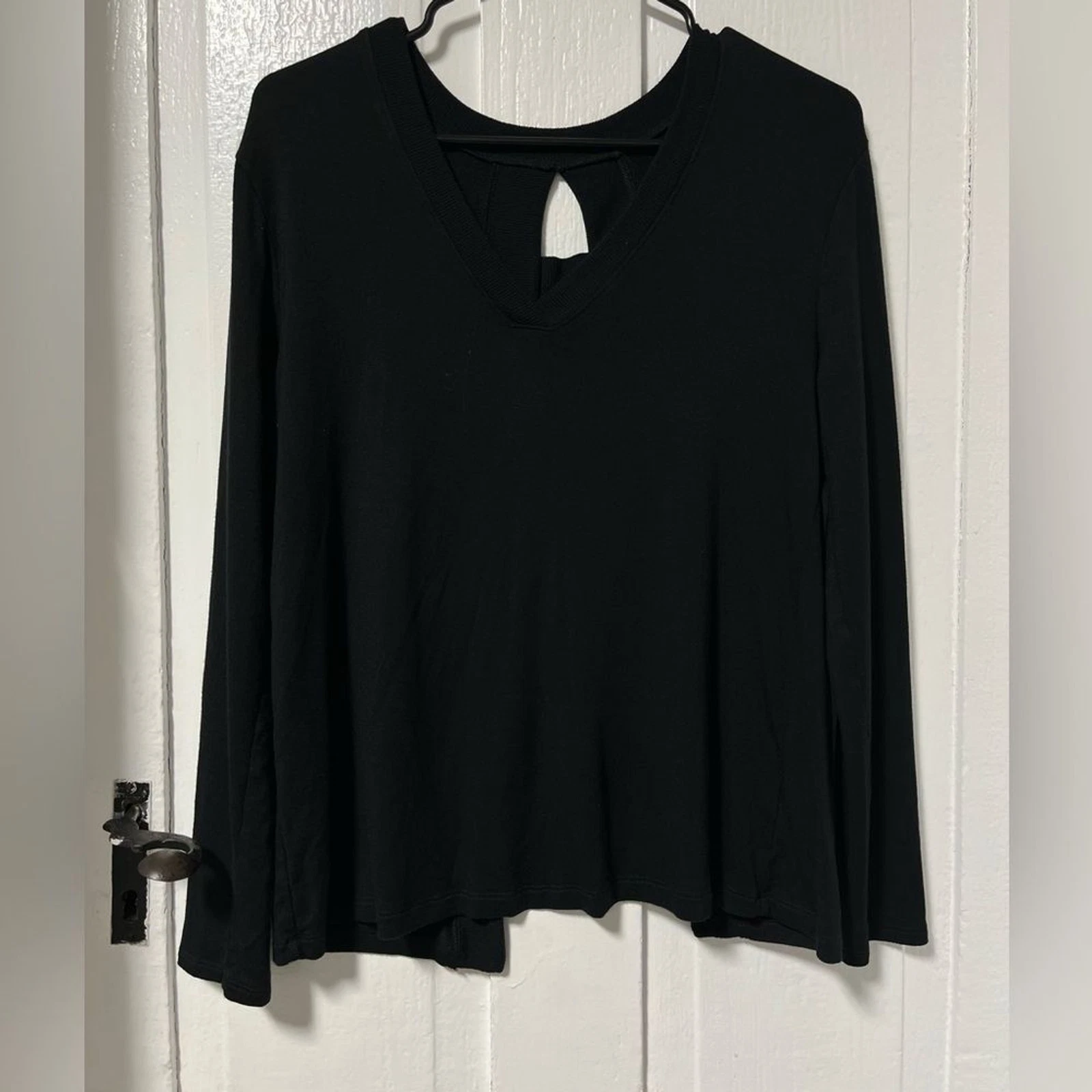 beyond-yoga modal open back swing long sleeve shirt