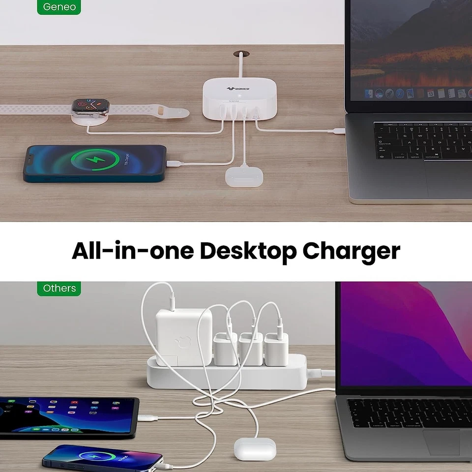 Multi-Ports USB Adapter Desktop Wall Charger Smart Quick Charging Station 3.0 C - Image 3 of 4