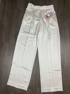 Nuevo con etiquetas Vince Camuto Blanco Satinado Pantalones opulento estado  de ánimo tamaño 0 carrera de pierna ancha FLN9 | eBay