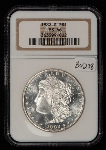 1882-S $1 Morgan Dollar - Proof-Like Obv - Frosty PQ - NGC MS 66 - VIDEO - B4238