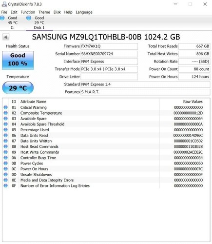 Disque de stockage SSD PM991 M.2 2230 1 To NVMe PCIe Gen3 x4 Surface Pro ROG 1024 Go - Photo 4/4