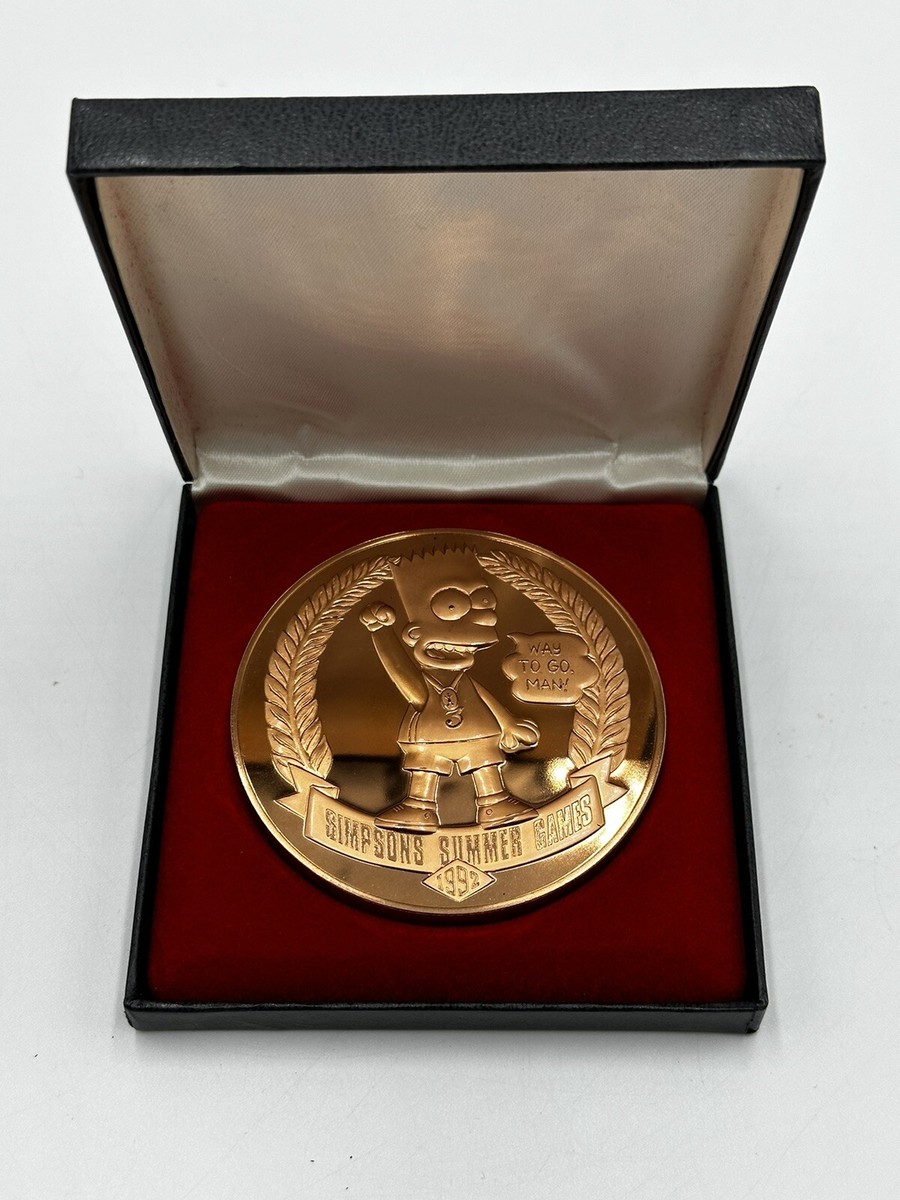 1992 Summer Games Bart Simpson Nestle Solid Medal With Case 1836