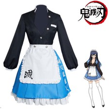 Hot Anime Hashibira Inosuke Cosplay Maid Dress Halloween Party Outfits Comicon
