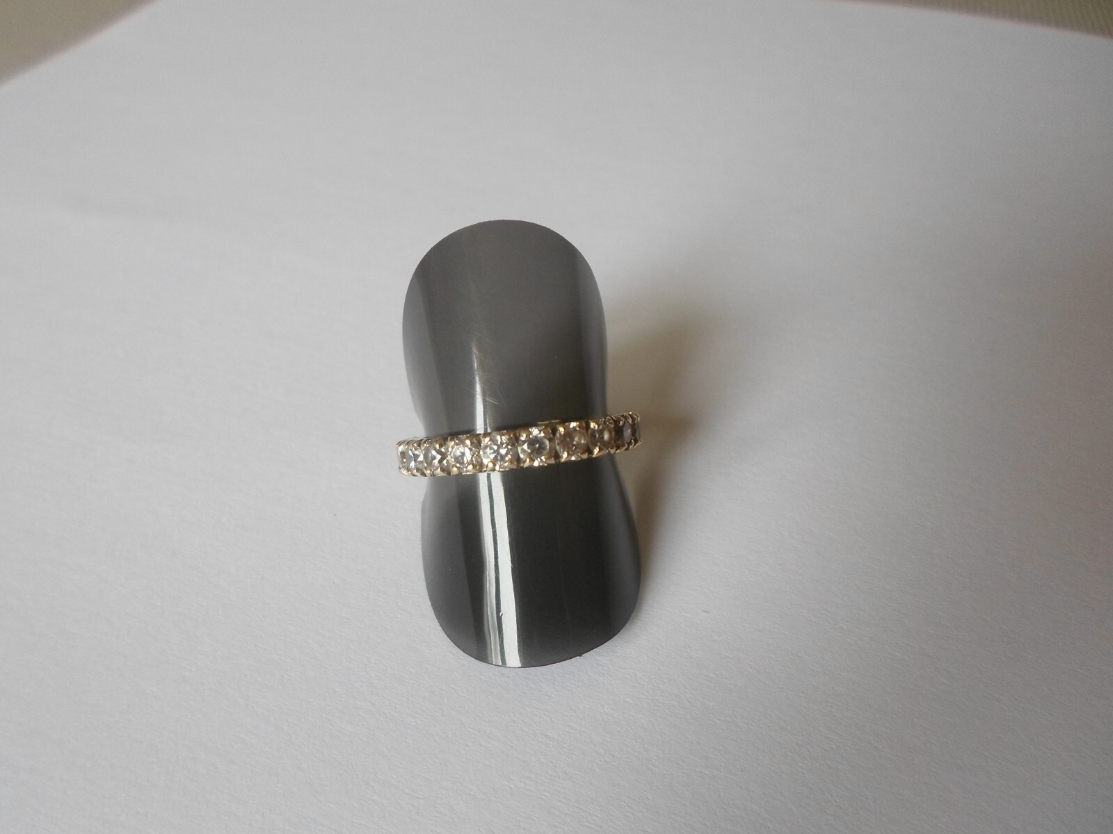 solid silver ring, vermilion, full round zirconiu… - image 9