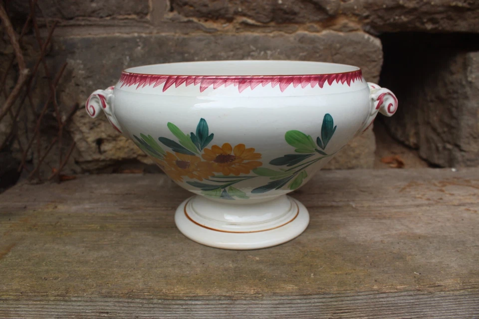 Sarreguemines Terrine Dekor Colmar Jugendstil France Utzschneider & Cie um 1900 - Bild 1 von 4