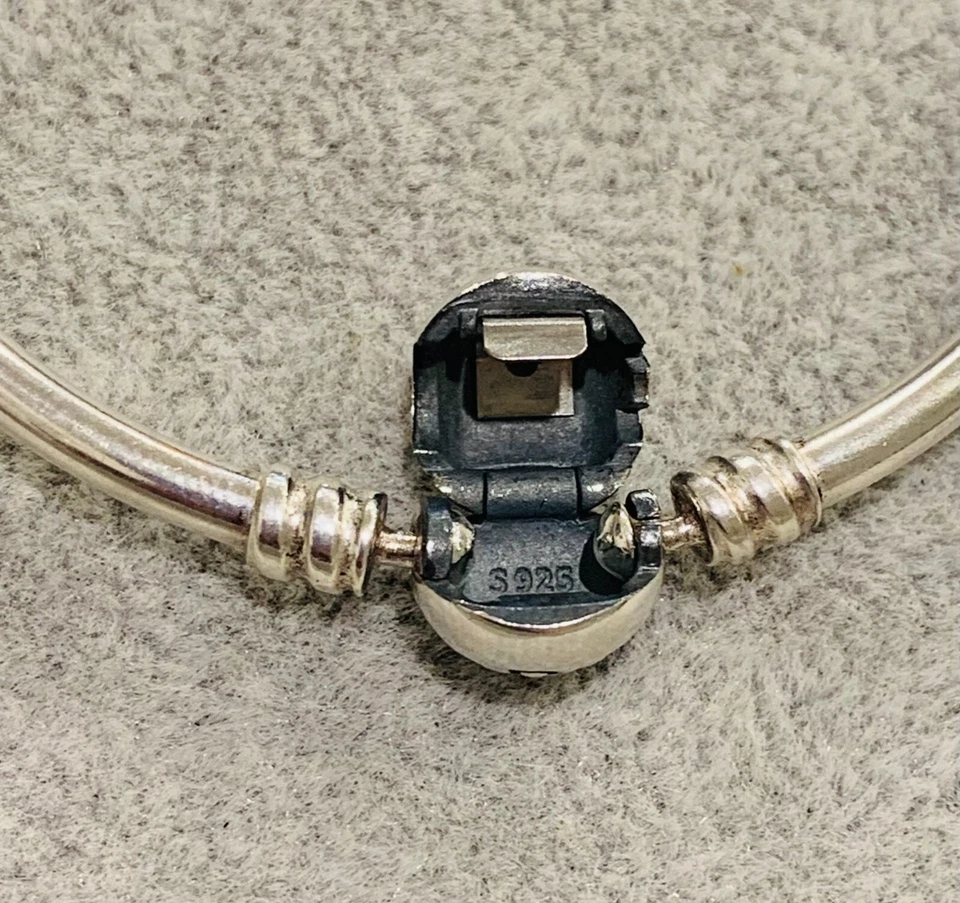 925/- Sterlingsilber Pandora Armreif, Damen, guter Zustand. - Bild 3 von 3