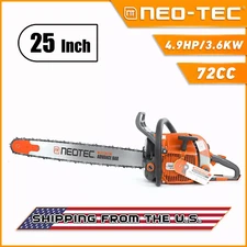 72cc Gas Powered Chainsaw with 25" Bar and chain Compatible with MS 038 380 381